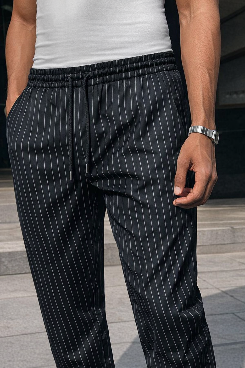 Stripe Straight Joggers