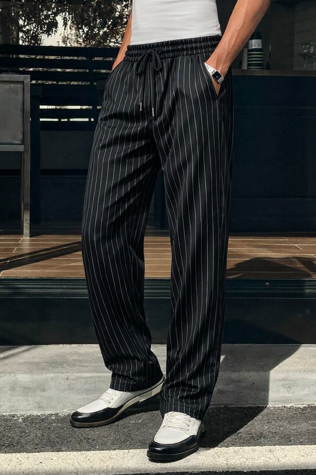 Stripe Straight Joggers