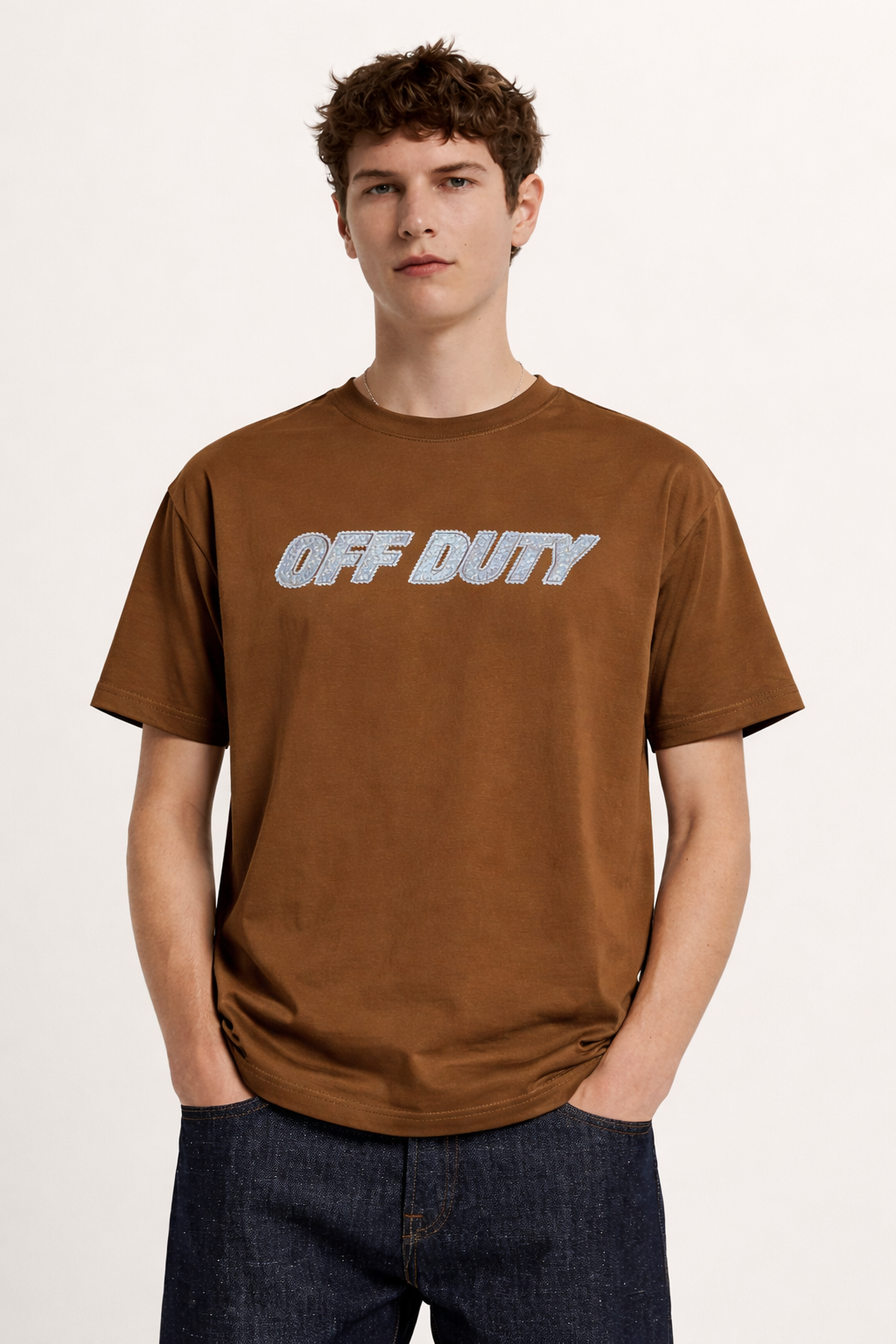 Metallic Accent Graphic Tee