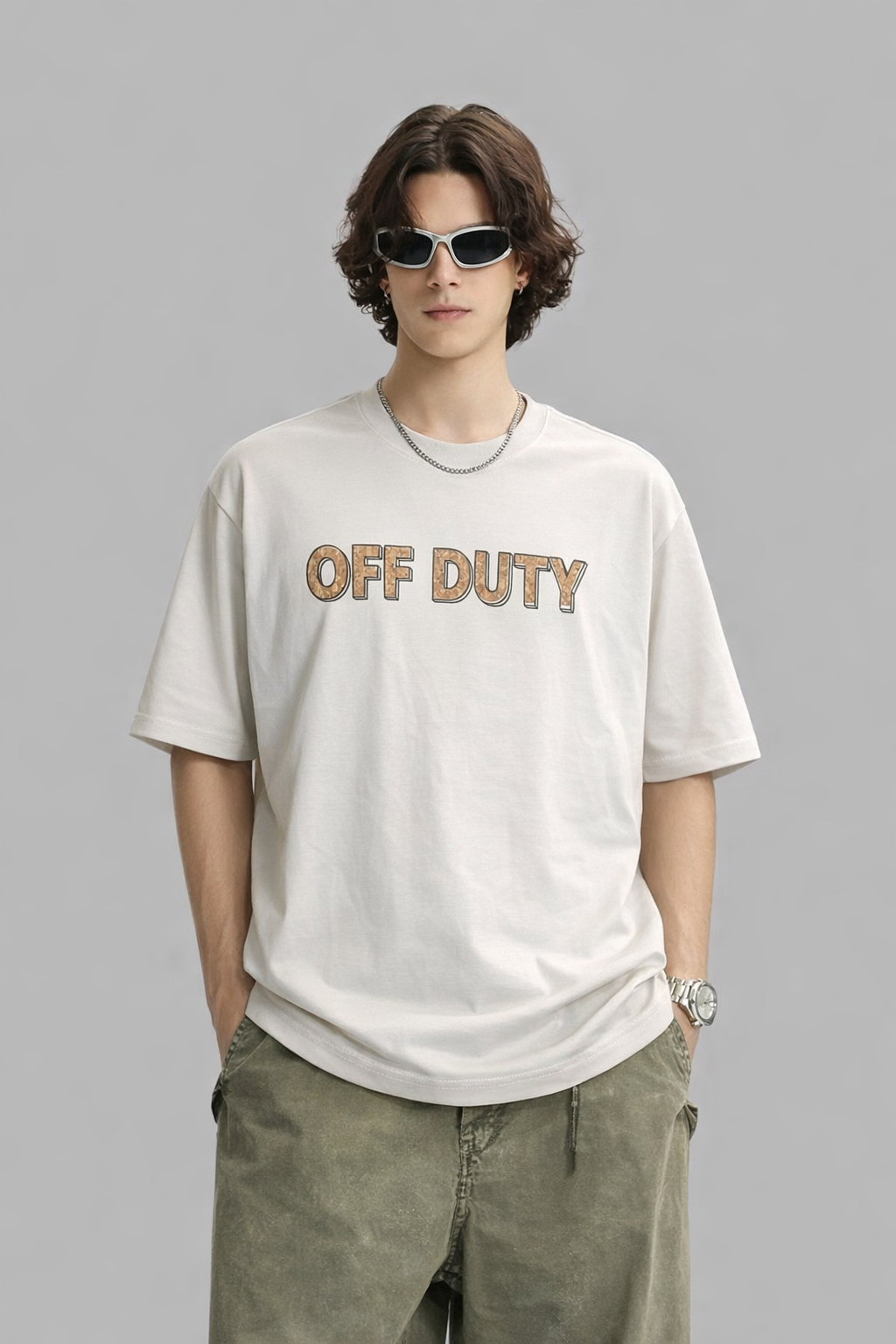 Off Duty Outlined Cork Print Graphic Tee