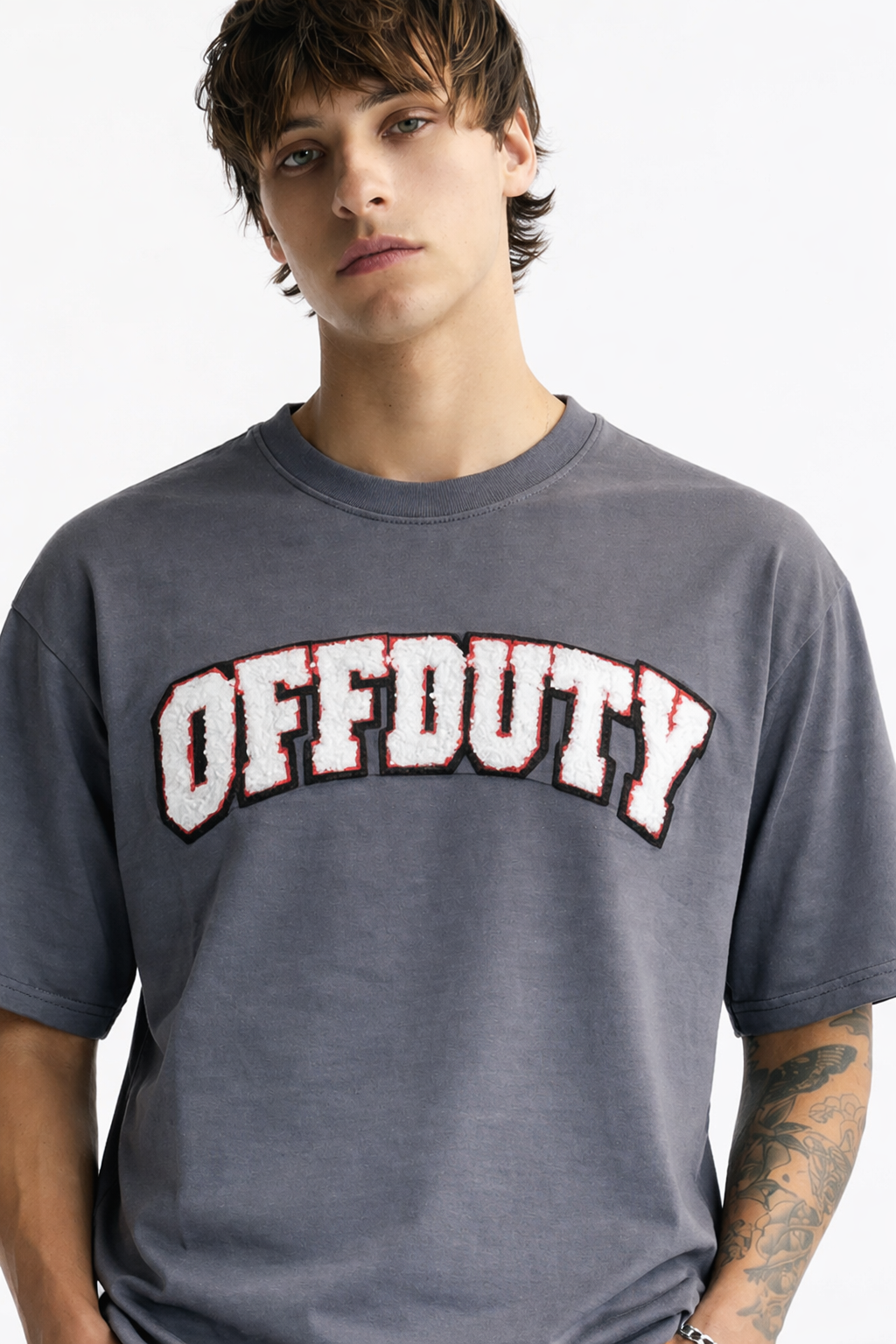 Curved Terry Patch Graphic Tee