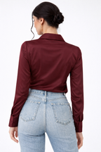 Cowl Neck Collared Blouse