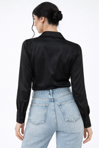 Cowl Neck Collared Blouse