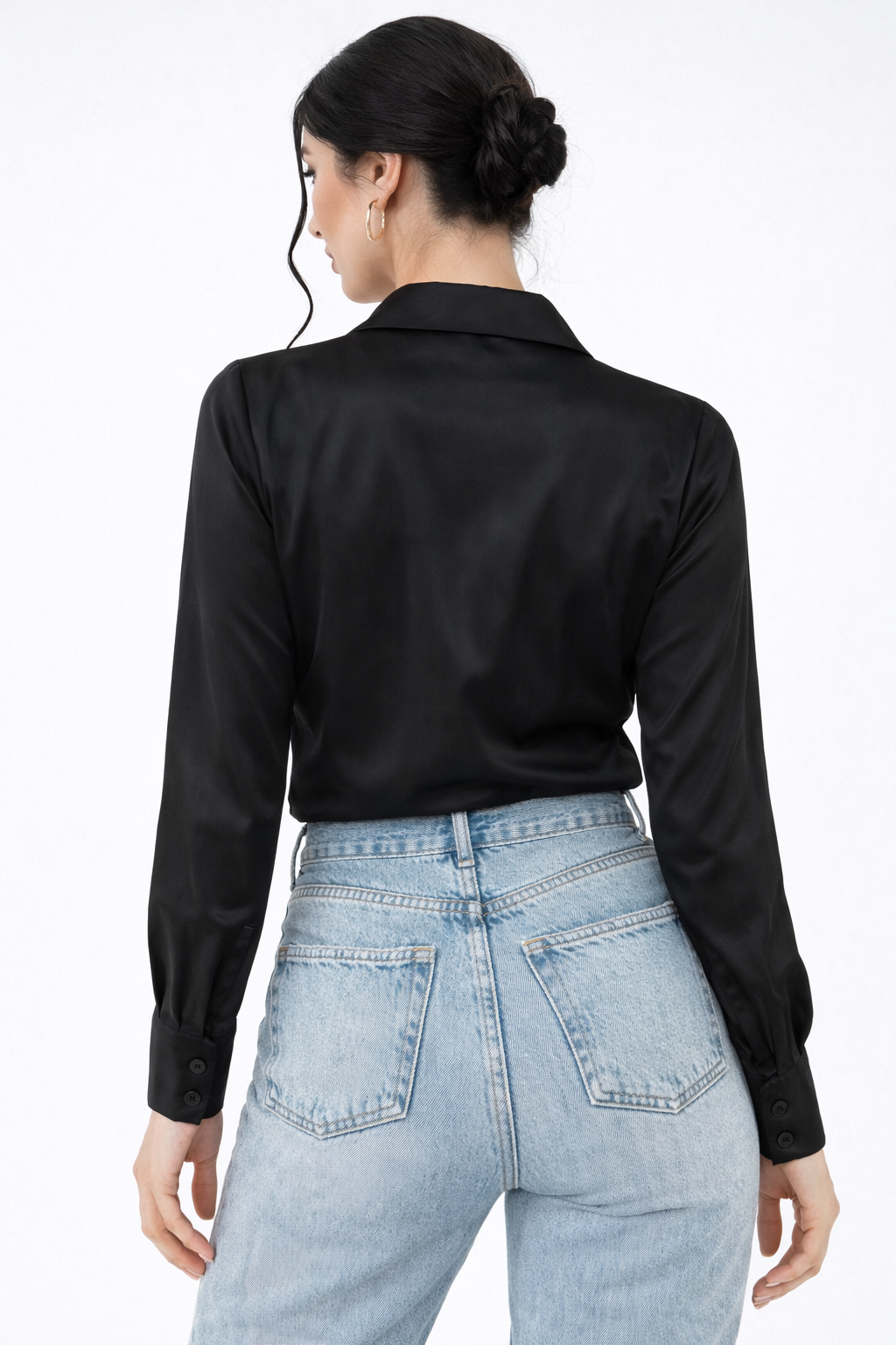 Cowl Neck Collared Blouse