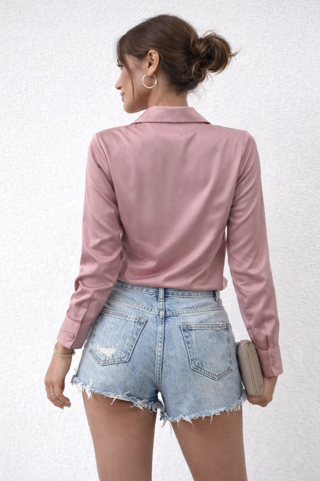 Cowl Neck Collared Blouse