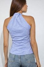 Stripe Moment Halter Shirt