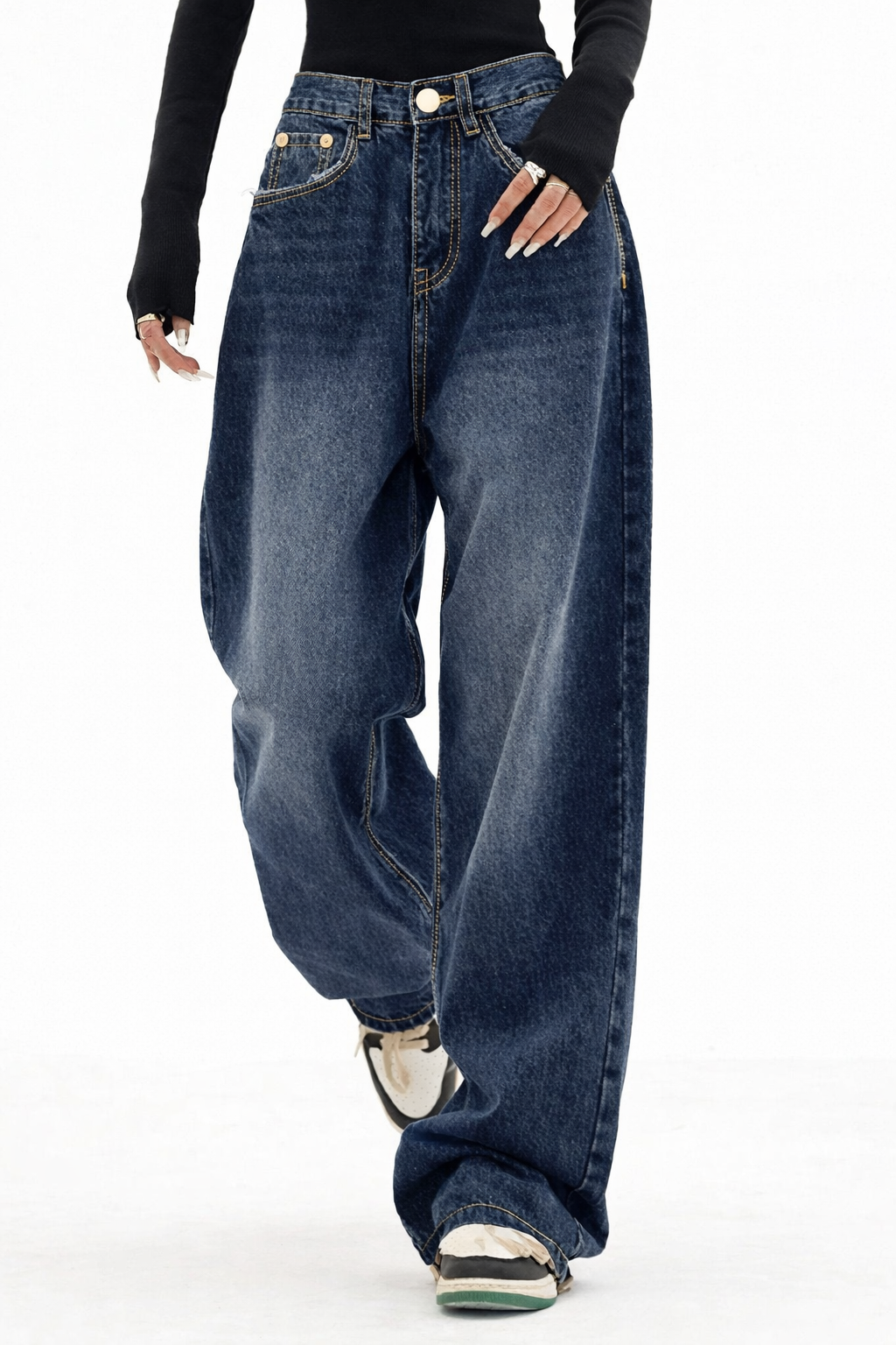 So Much Attitude Baggy Wide Leg Jeans