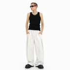 Finest Overlap Pleated Barrel Joggers