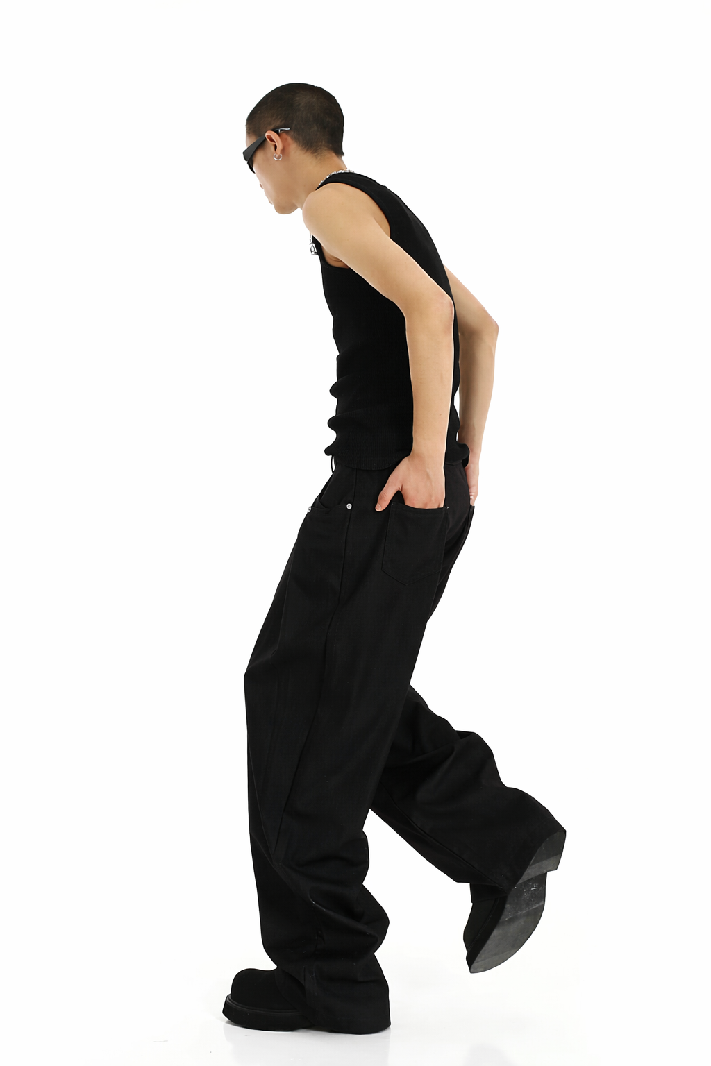 Finest Overlap Pleated Barrel Joggers