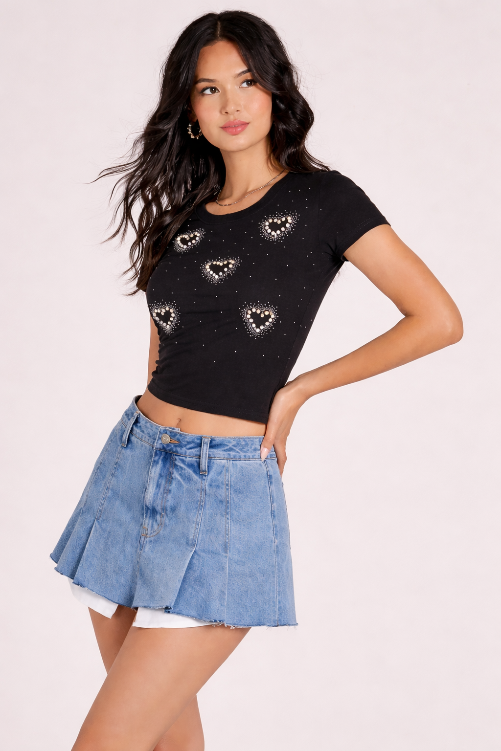 Pearl Heart Baby Tee