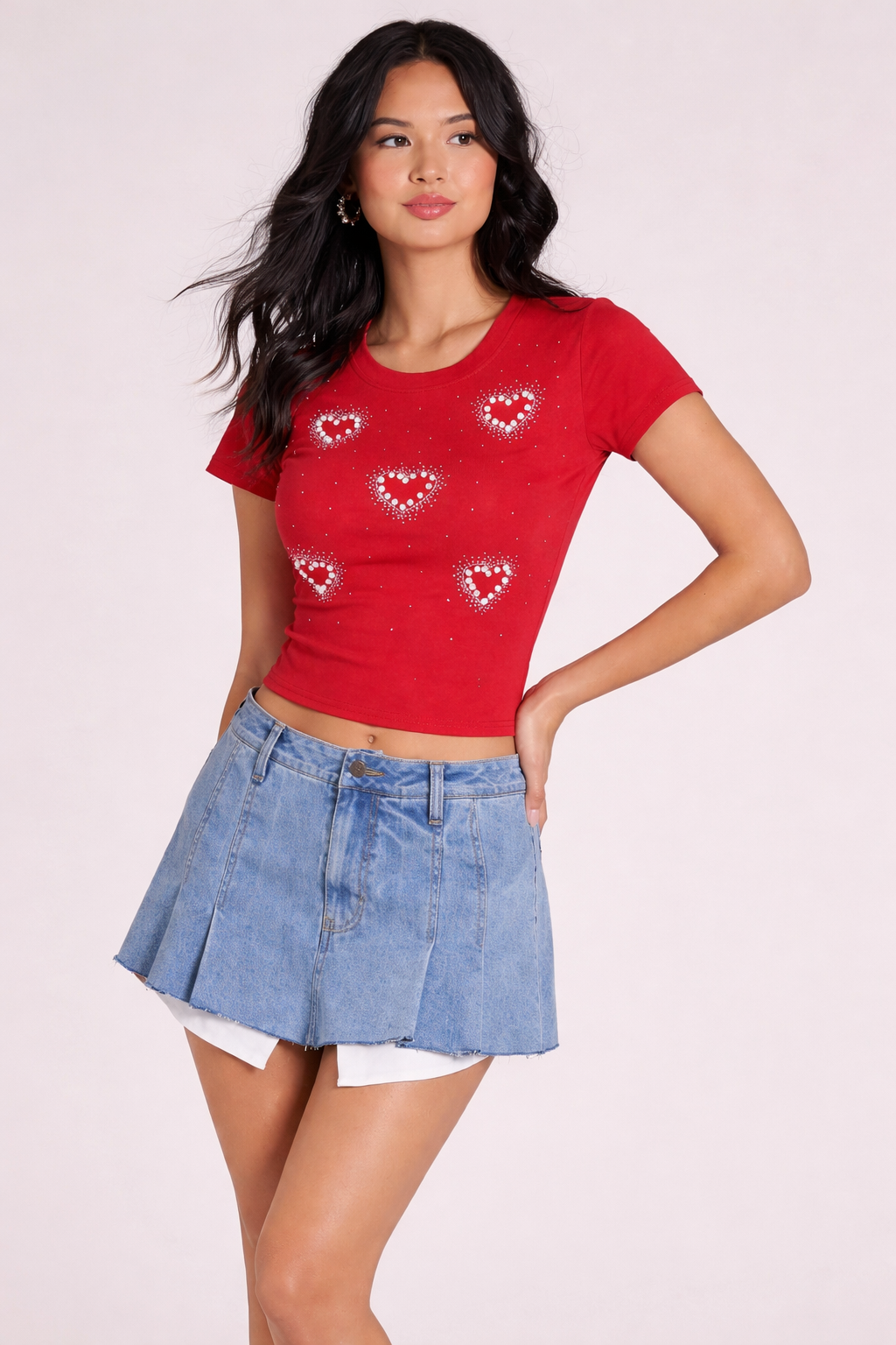 Pearl Heart Baby Tee