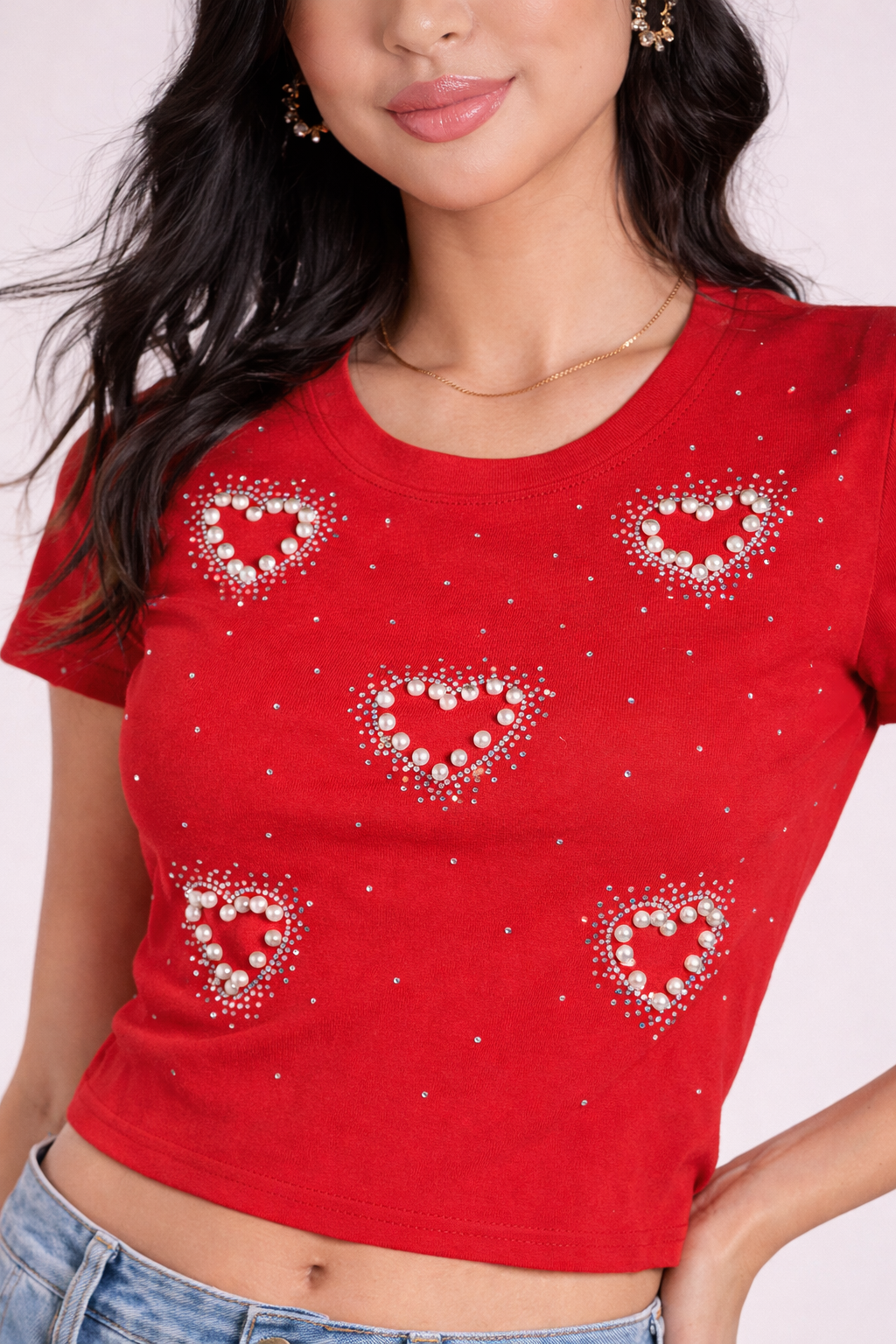 Pearl Heart Baby Tee
