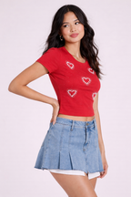 Pearl Heart Baby Tee