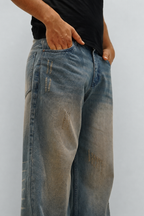 Teal Bronze Baggy Wide Leg Jeans