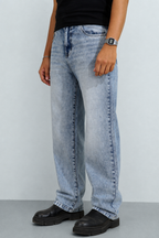 Steel Blue Straight Fit Jeans