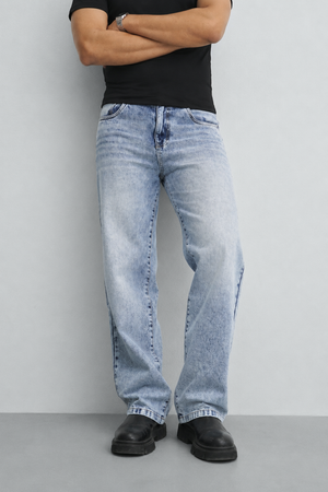Steel Blue Straight Fit Jeans