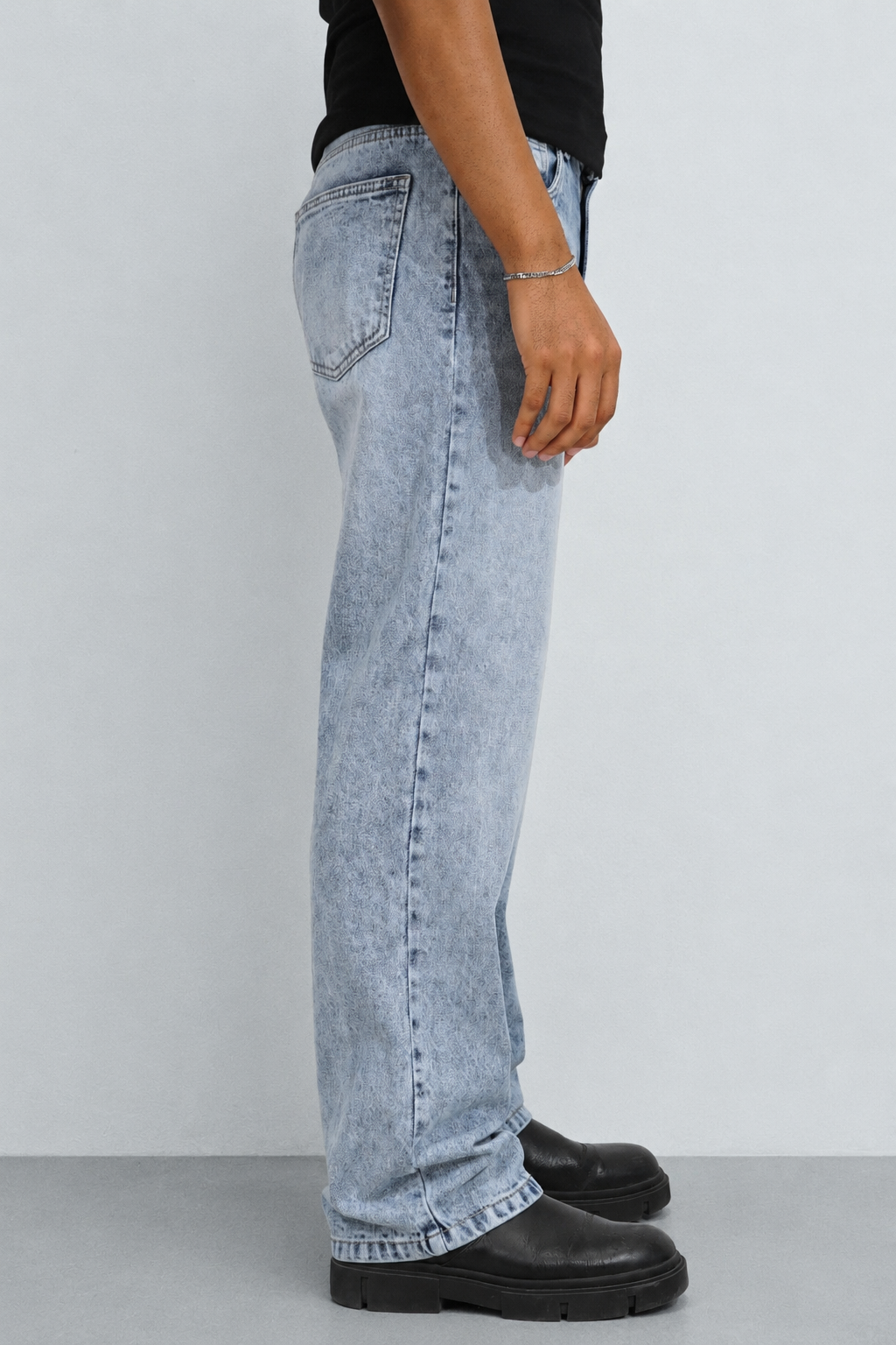 Steel Blue Straight Fit Jeans