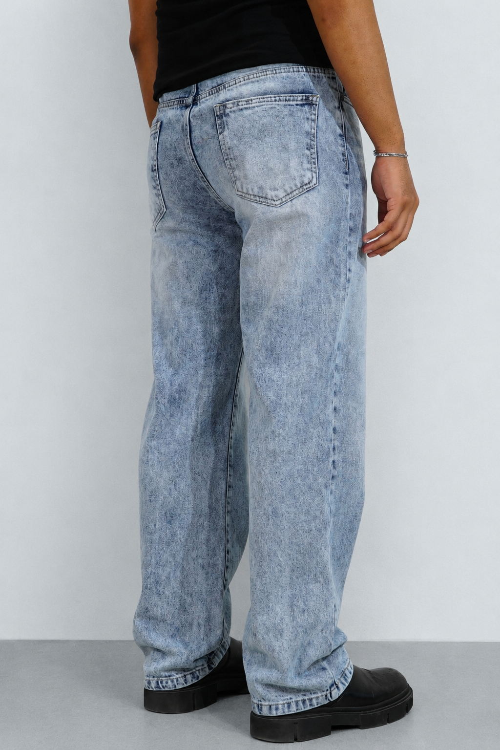 Steel Blue Straight Fit Jeans