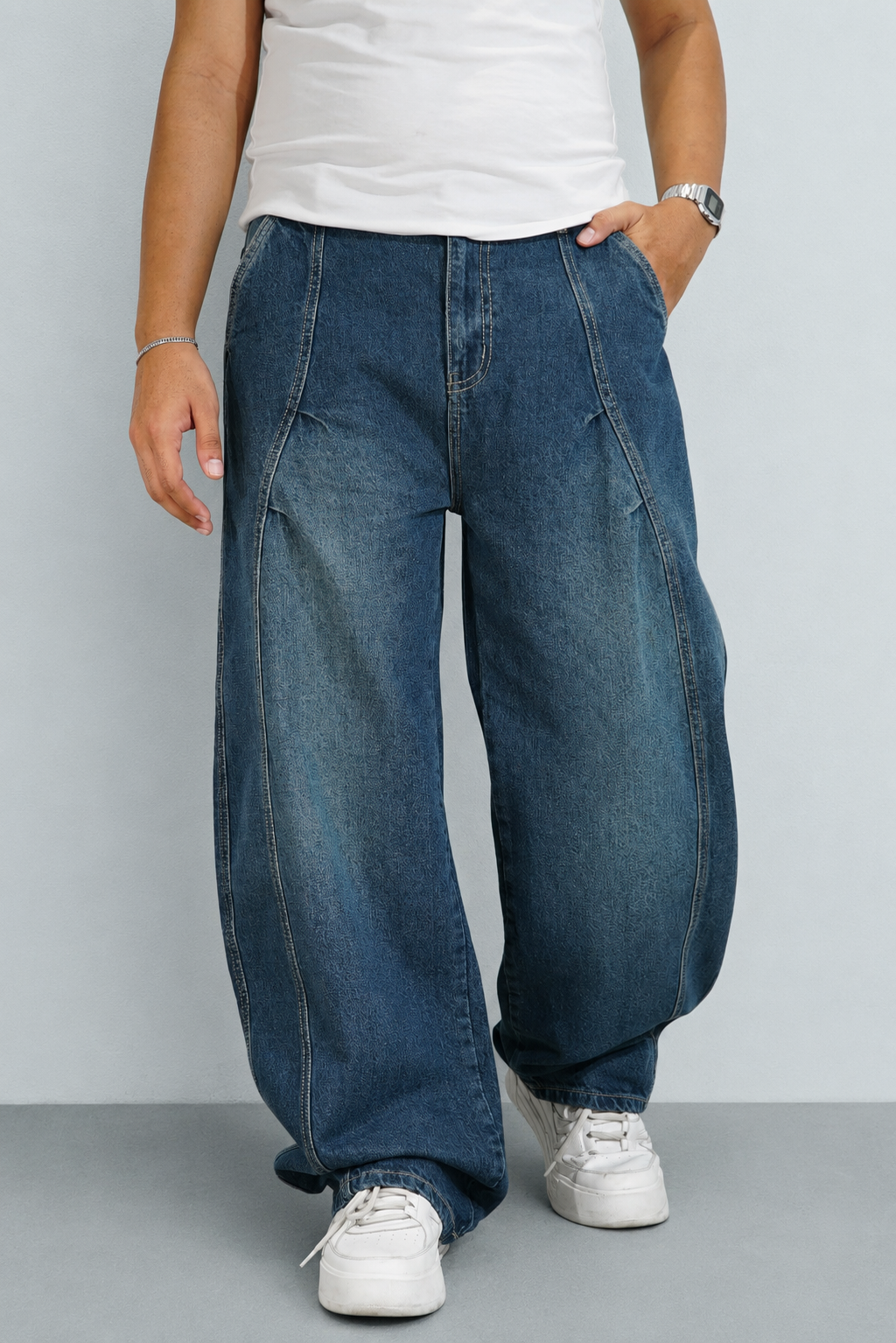Blue Fracture Japan Baggy Jeans – Offduty India
