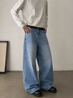Glitch Blue Japan Baggy Jeans