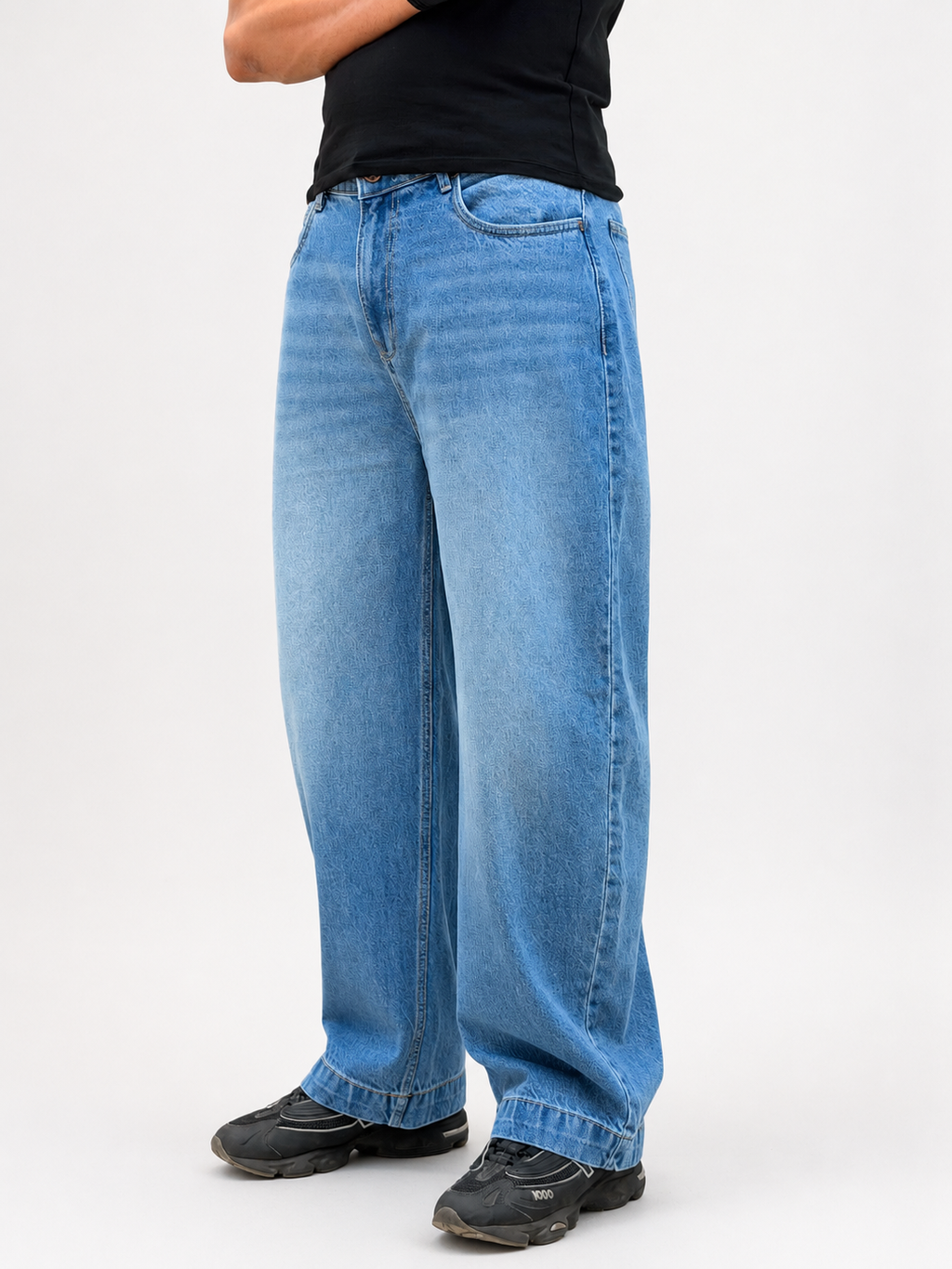 Glitch Blue Japan Baggy Jeans