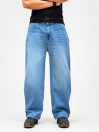 Glitch Blue Japan Baggy Jeans