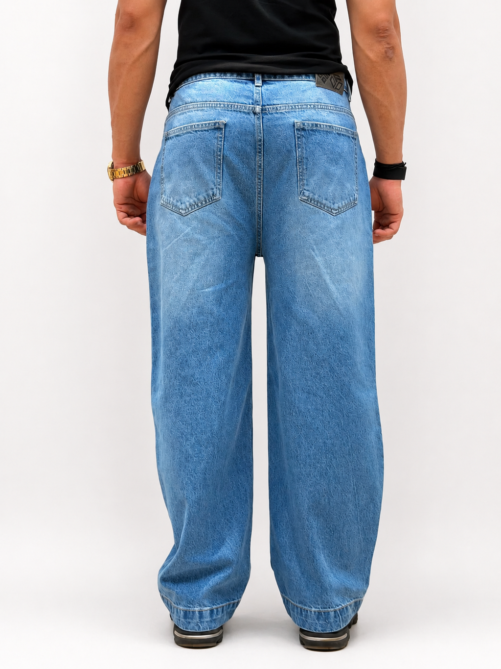 Glitch Blue Japan Baggy Jeans