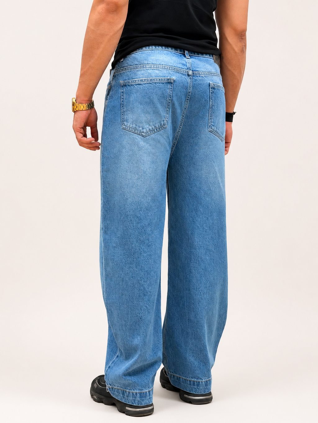 Glitch Blue Japan Baggy Jeans