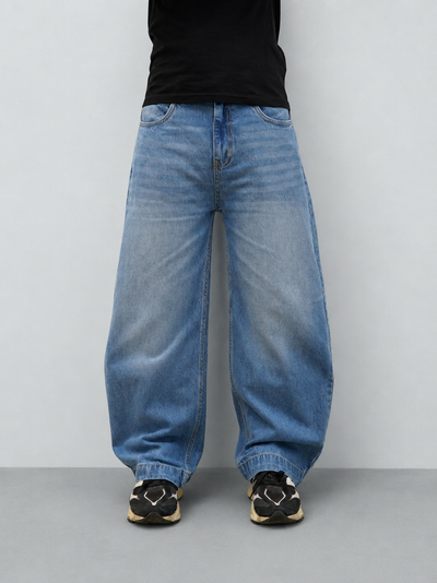 Glitch Blue Japan Baggy Jeans