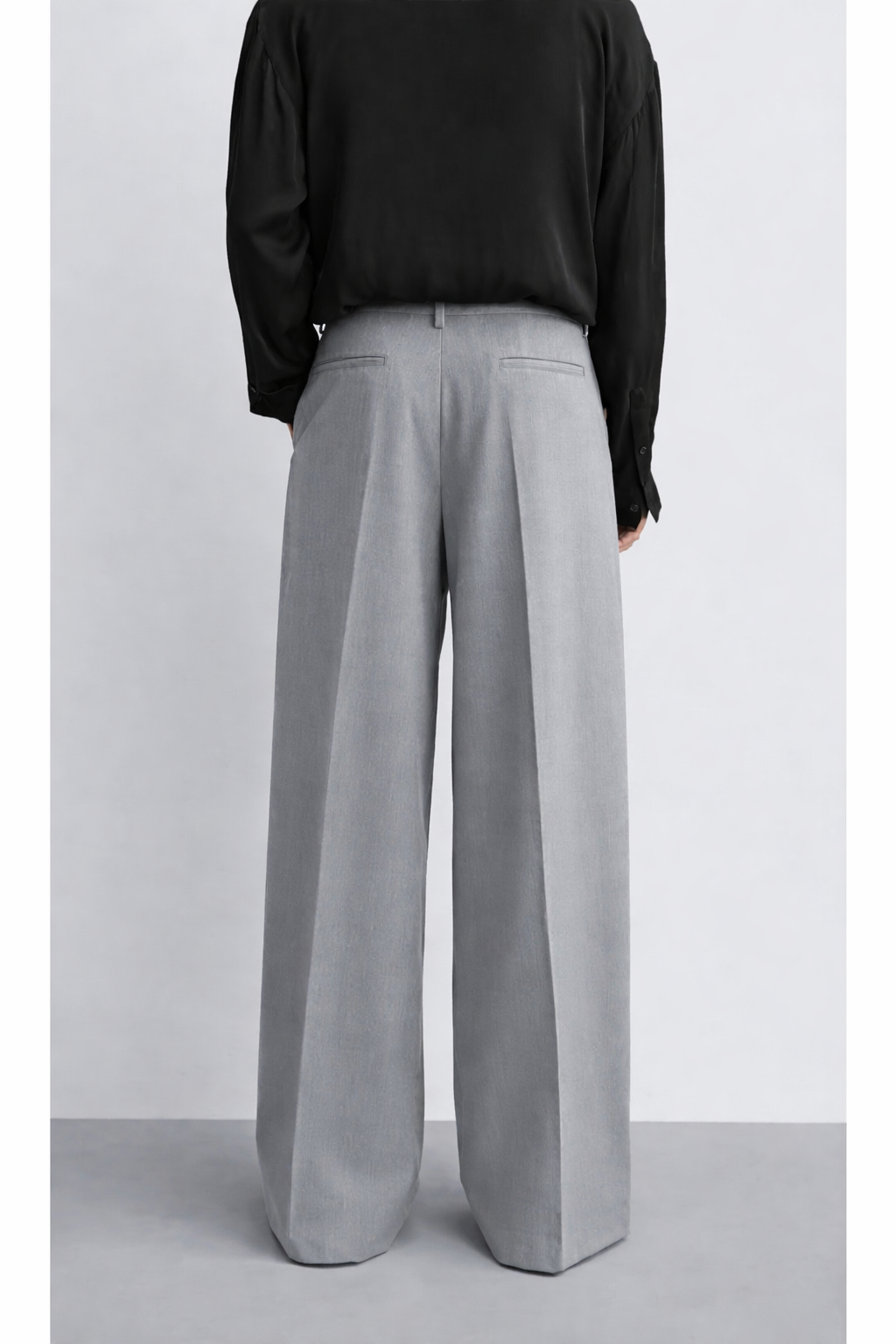 High Profile Pleat Straight Leg Trousers