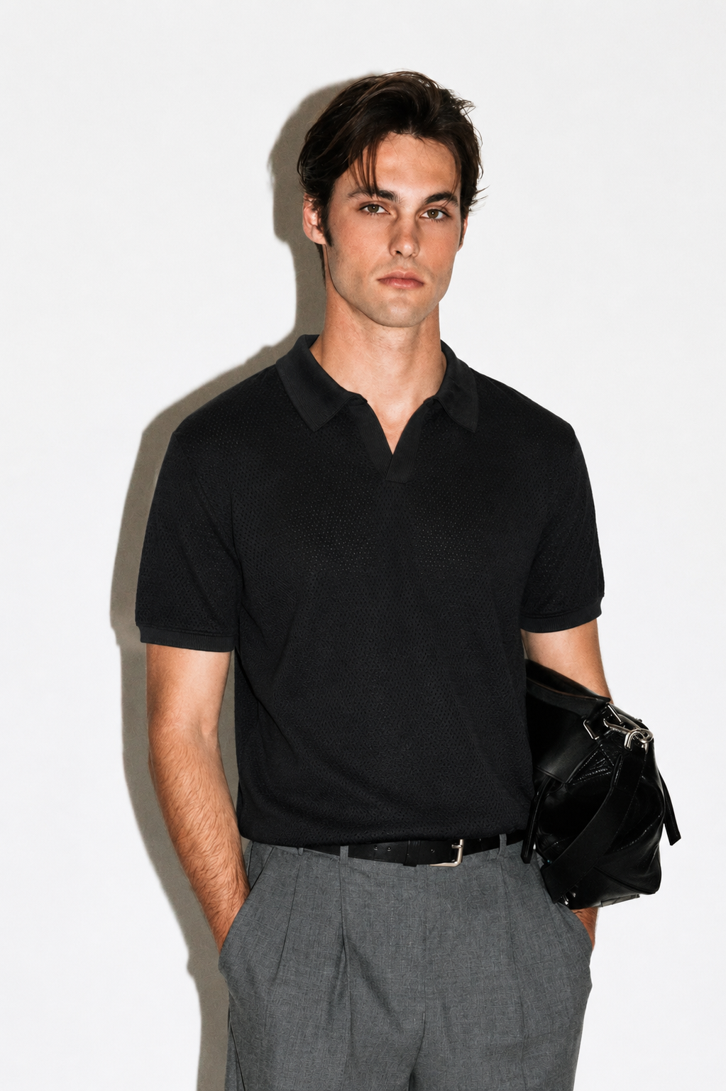 Minimal Texture Polo T-shirt