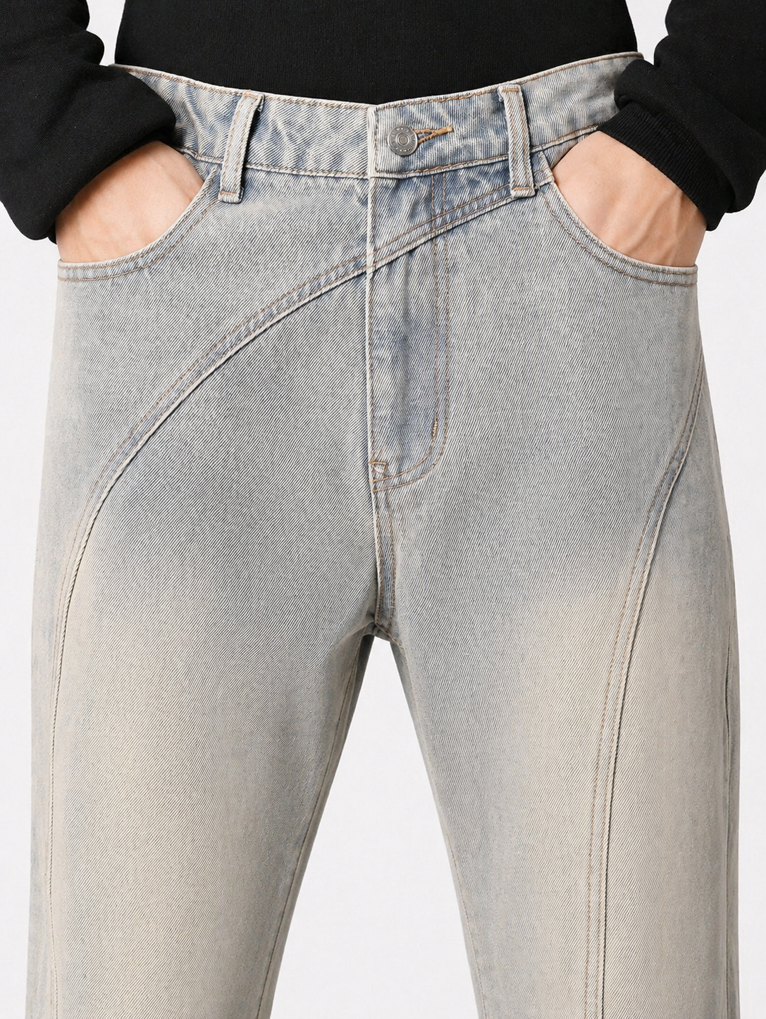 Deform Blue Straight A Line Jeans