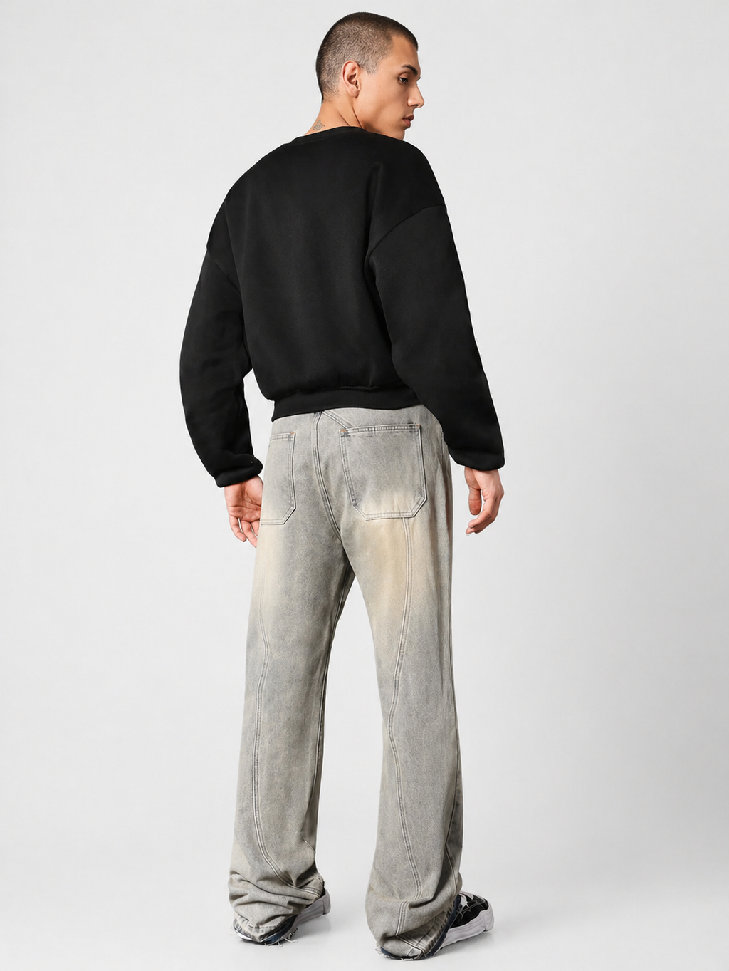Deform Blue Straight A Line Jeans