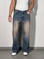 Teal Bronze Baggy Wide Leg Jeans