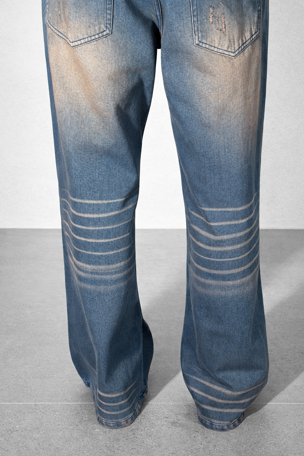 Teal Bronze Baggy Wide Leg Jeans
