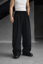Finest Overlap Pleated Barrel Joggers