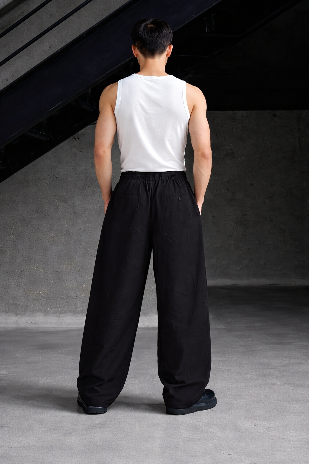 Finest Overlap Pleated Barrel Joggers