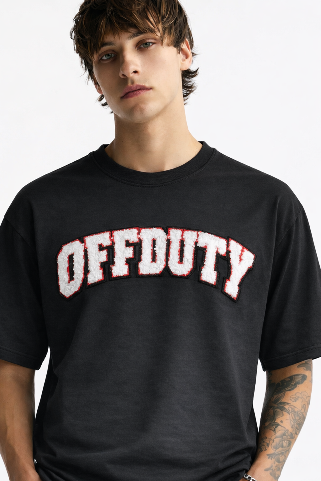 Curved Terry Patch Graphic Tee