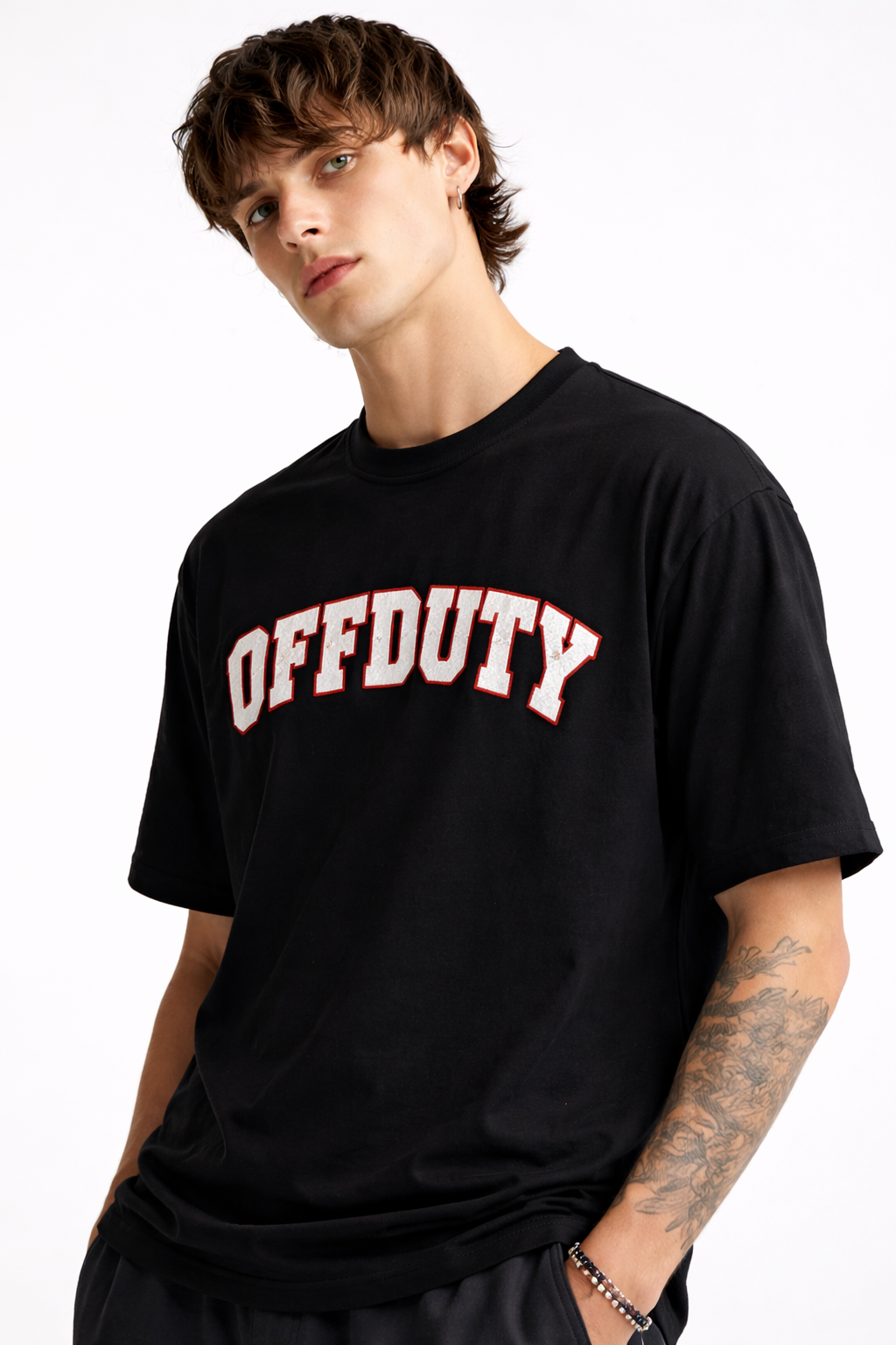 Curved Terry Patch Graphic Tee