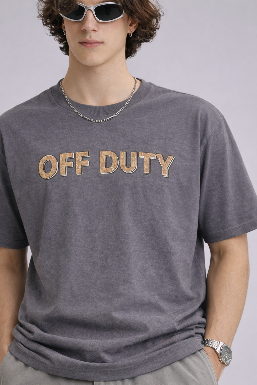 Off Duty Outlined Cork Print Graphic Tee