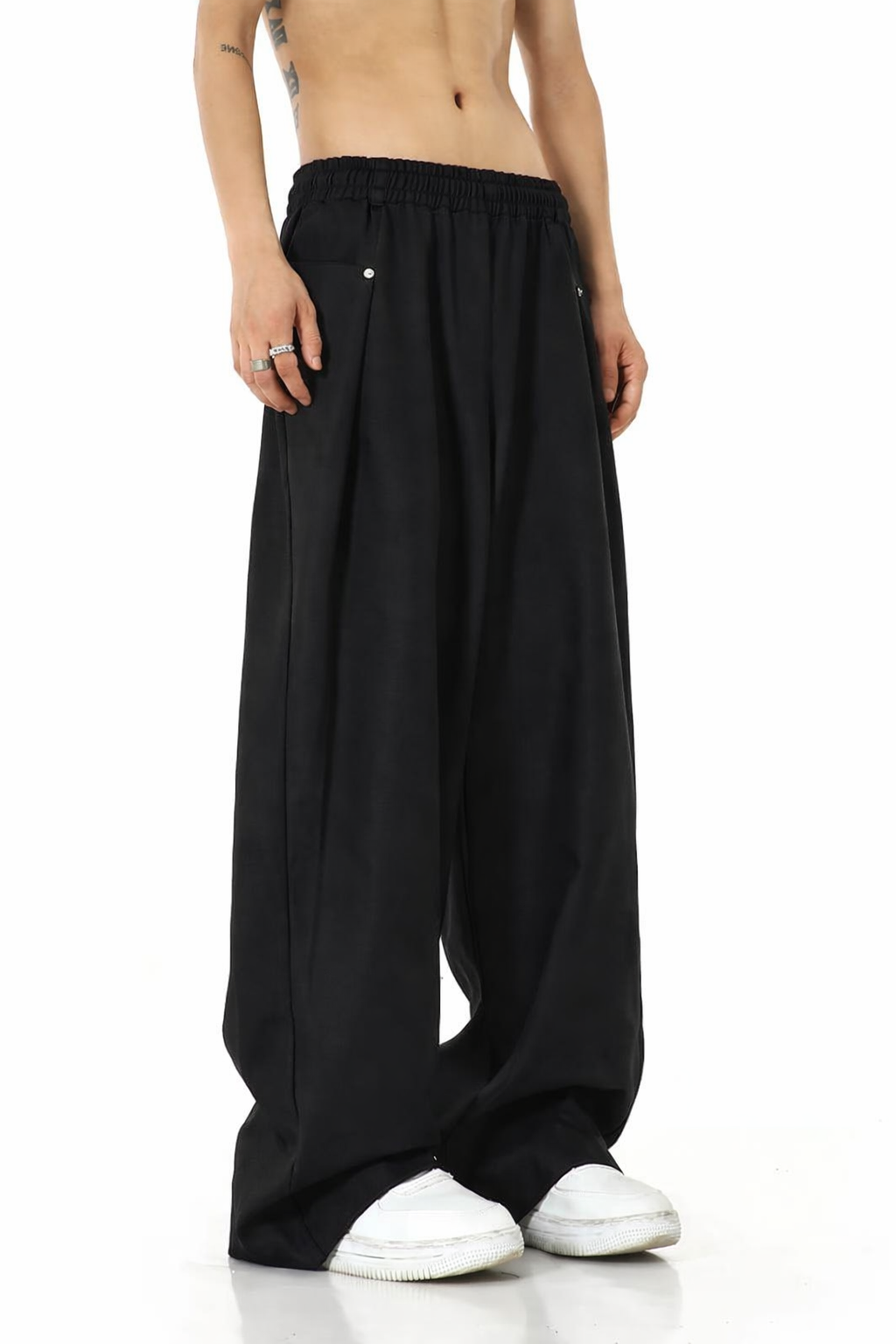 Finest Overlap Pleated Barrel Joggers