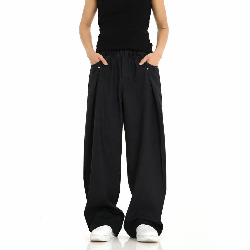 Finest Overlap Pleated Barrel Joggers