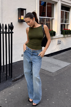 Soft Backless Boat Neck Tank Top