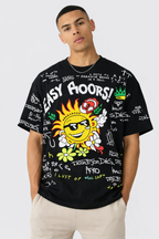 Doodle Drift Oversized T-Shirt