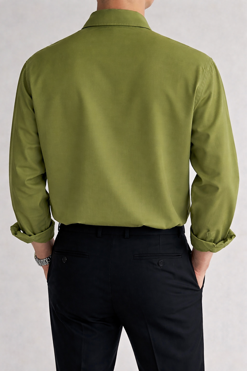 Daily Loose Solid Color Long Sleeved Shirt