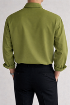 Daily Loose Solid Color Long Sleeved Shirt