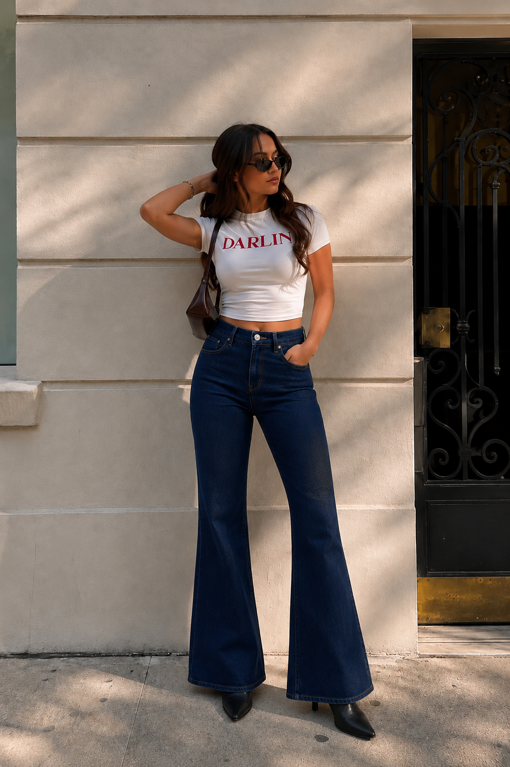 Dark Blue Bootcut Flare Jeans