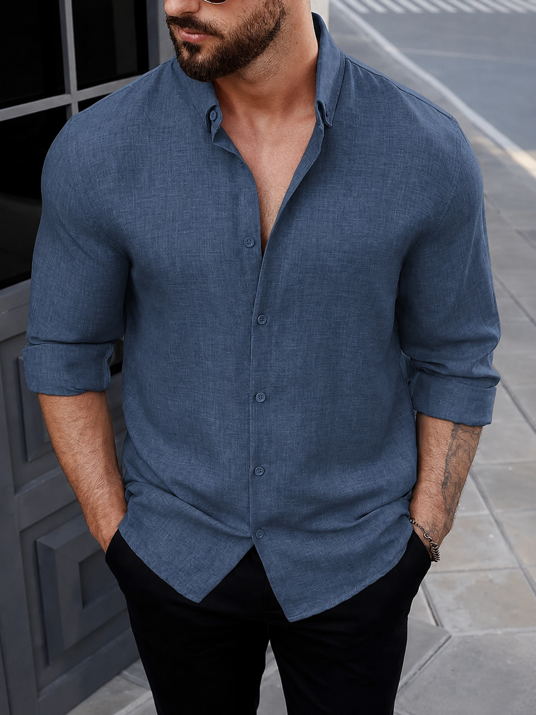 Super Soft Linen Long Sleeve Shirt - Image 9