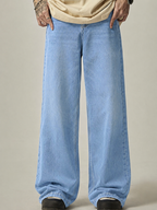 Slate Blue Baggy Fit Rigid Jeans