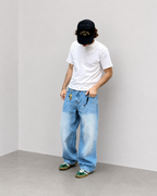 Silver Blue Profile Super Baggy Jeans